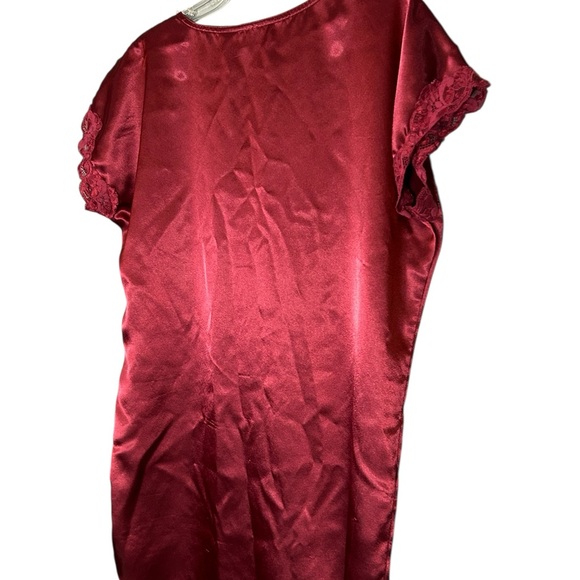 Vintage Victoria's Secret Red Satin Chemise Nightgown - Picture 6 of 6
